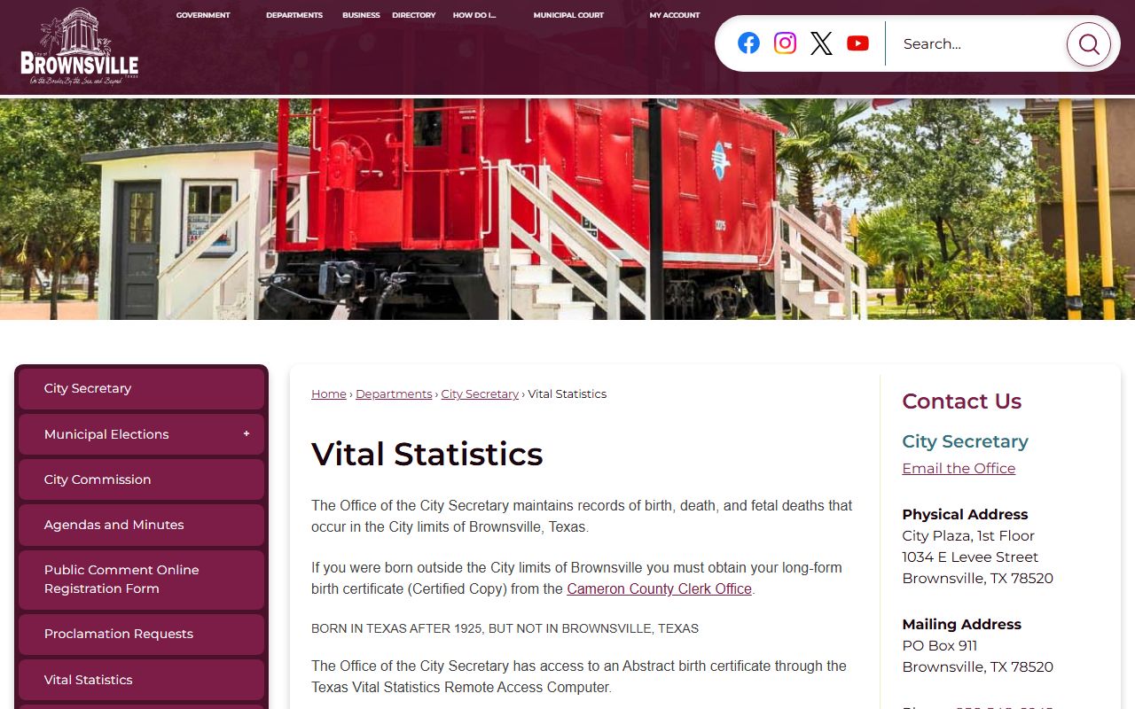 Brownsville genealogy records