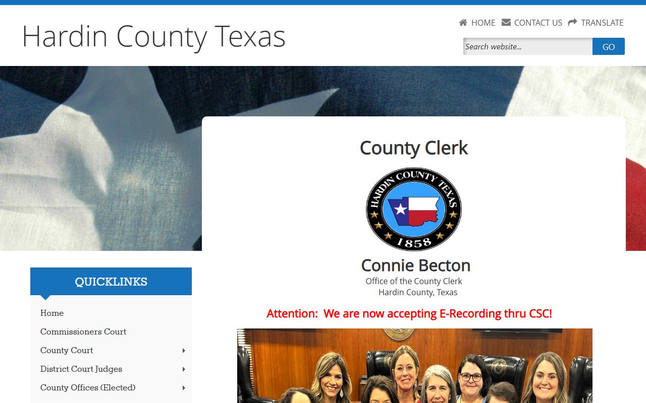 Hardin County genealogy records - County Clerk